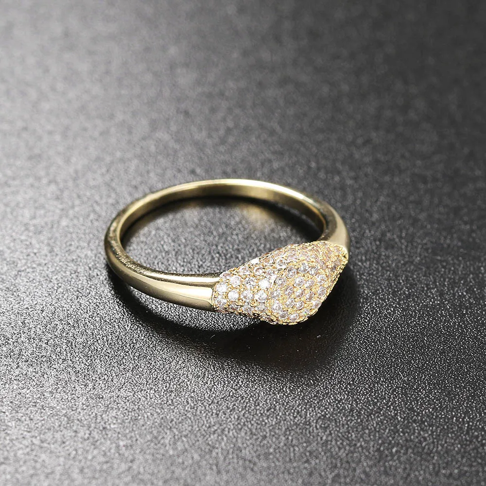 Trend Stacking Matching Rings For Women Gold Color Crystal Zircon Ring For Teen Girls Korean Fashion Jewelry Accessories R725 4