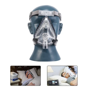 

Auto CPAP Face Mask Silicone Respirator Ventilator Mask with Adjustable Headgear CPAP Machine Accessory