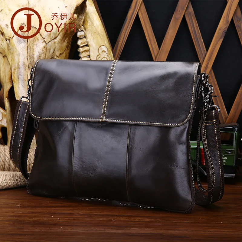

Men's Leather Handbag Casual Fashion One Shoulder Messenger Fashion Bag Thin Tablet Computer Leather Bag