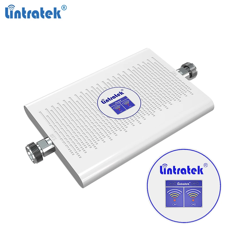 Lintratek 70dB Repetidor 850 1900MHz AGC Amplificador 2G 3G 25dBm усилитель Сигнала CDMA 850MHz 1900 двухдиапазонный