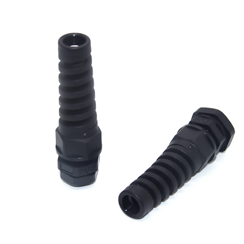 5Pcs Waterproof Cable Gland Anti-Bending PG7 Plastic Joint M12 M16 M20 Nylon Torsion-proof Joint PG9 Cable Fixing Glands