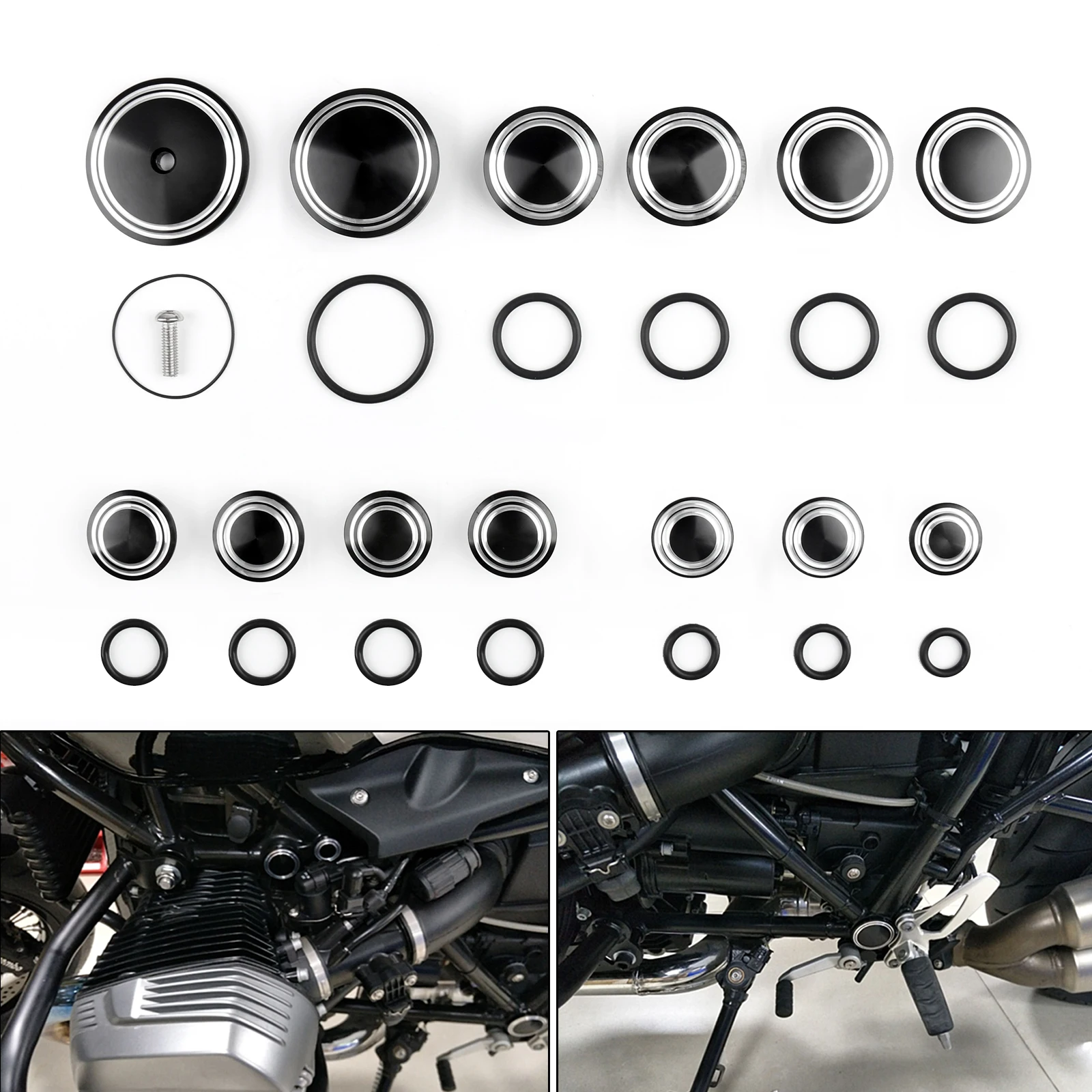 Areyourshop мотоциклетные рамки колпачки рамка Крышка Набор для BMW R1200 R NINE T 14 16 хром