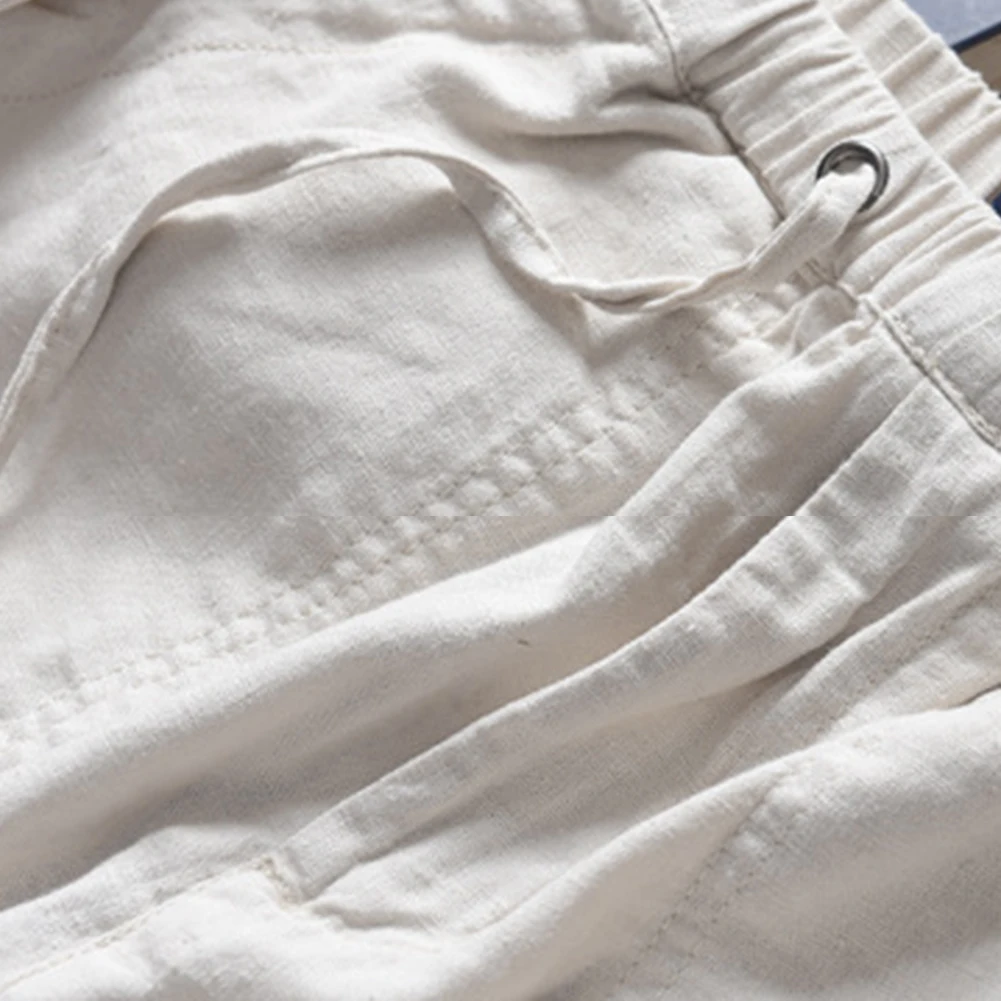 Casual Linen trousers Men Jogger Pants Men Straight loose large size cotton and linen pants