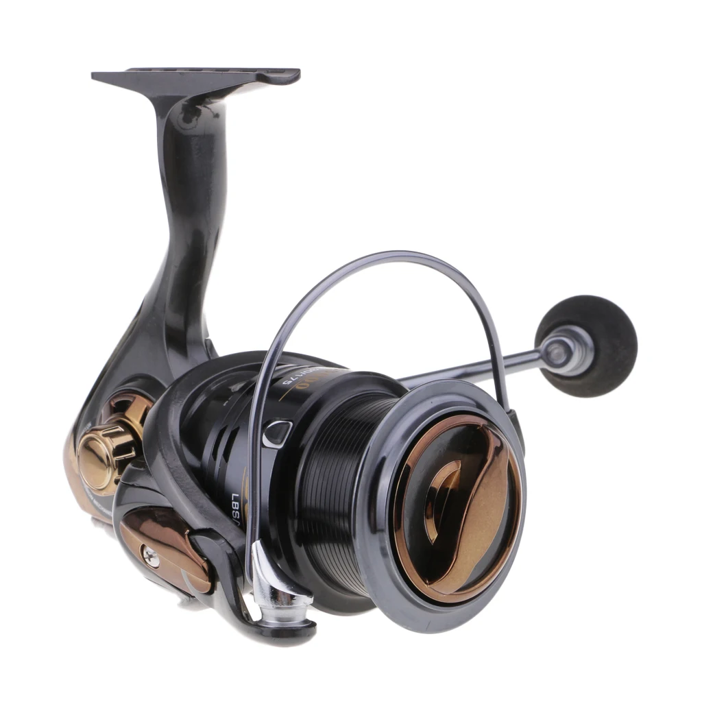 Spinning Reel Saltwater 5+1BB 6.7:1 Metal Spool Lure Fishing Reels with Shallow Spool