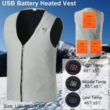 Электрический жилет с подогревом, хит, физиотерапевтическая зимняя одежда, Тепловая Теплая usb-куртка с подогревом