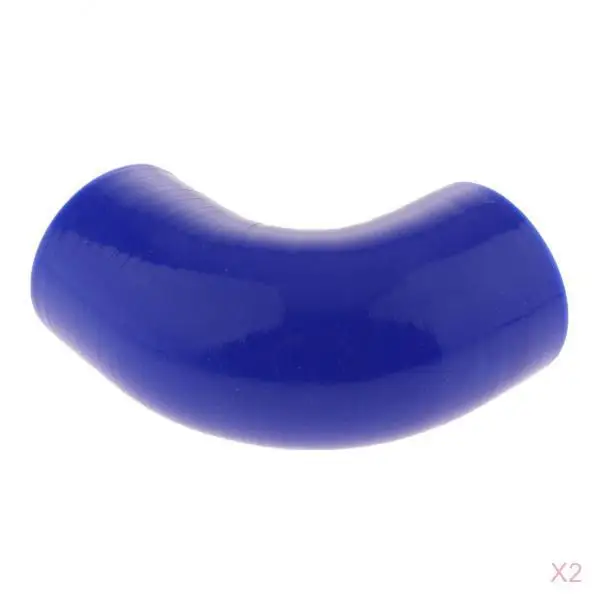 3 Inch Silicone 90 Degree Elbow Pipe Intercooler Hose Coupler -Blue, 2x
