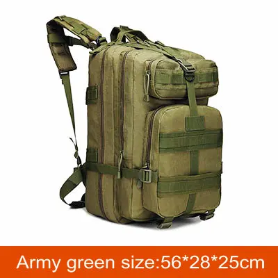 45L тактический военный рюкзак большой армии 3 дня Штурмовой Рюкзак Molle сумка рюкзаки для кемпинга, охоты, тактический рюкзак - Цвет: Army green