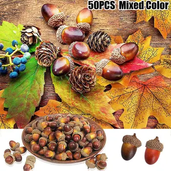 

Christmas Artificial Acorn Autumn Decoration Foam + Other Mixed Color Ornament