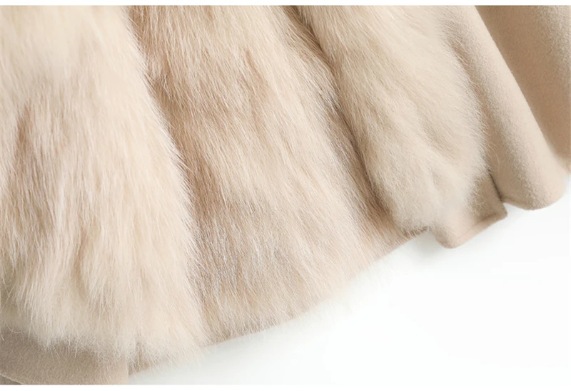 PUDI ZY178 женское натуральное пальто из шерстяной ткани леди лисий мех подкладка енота меховой воротник досуг осень/зима шерсть длинная верхняя одежда