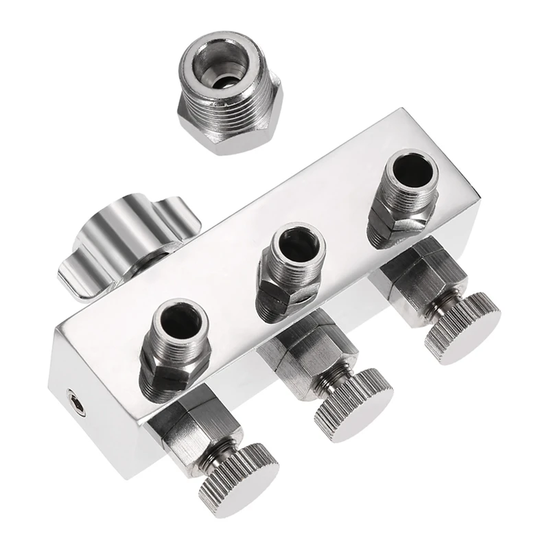 Paint Spray Airbrush Air Hose Splitter Aerografo Accessories With 1/4 Inch Bsp Female Inlet+1/8 Inch Bsp Male Air Outlet