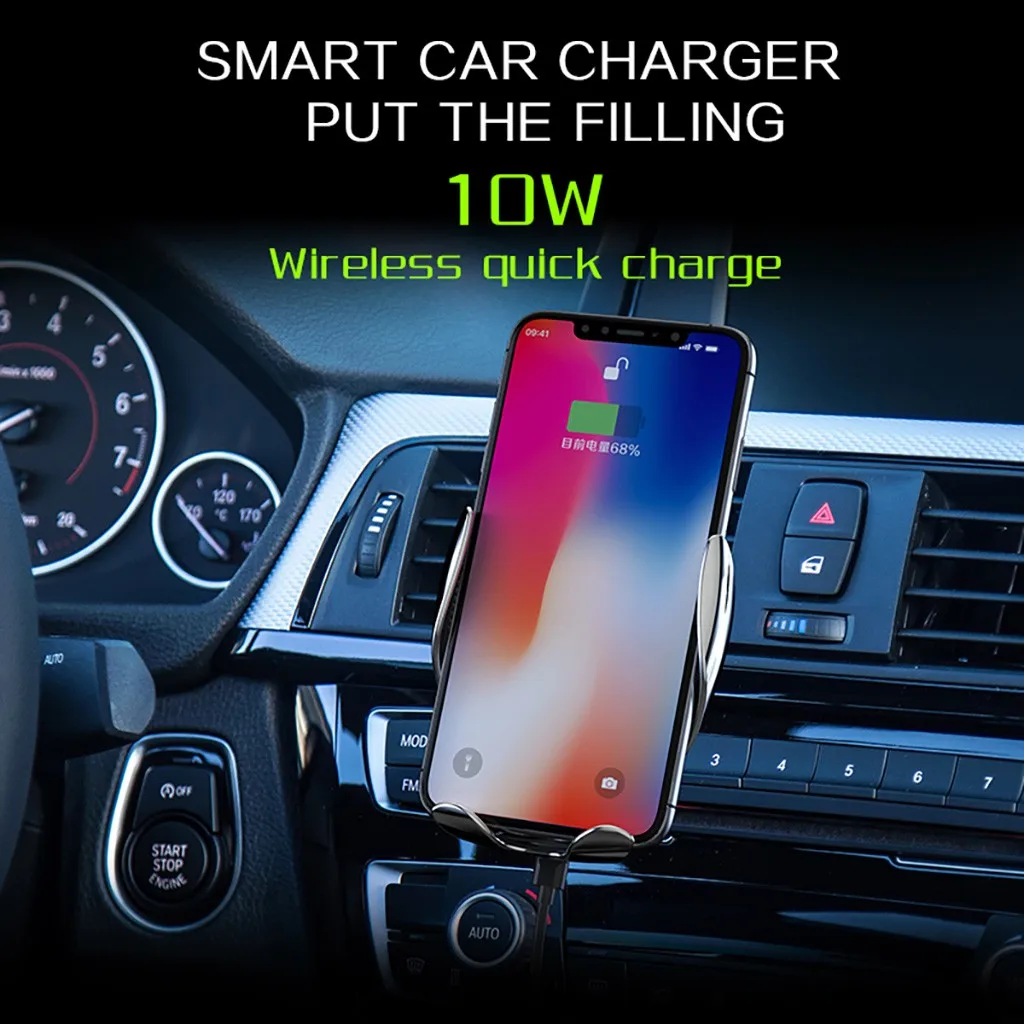 QI Сертифицированный Adjustabl беспроводная Подставка для зарядки 10 Вт для samsung 7,5 Вт для зарядки Iphone inalarmbrico бесконтактная заарядка# G30