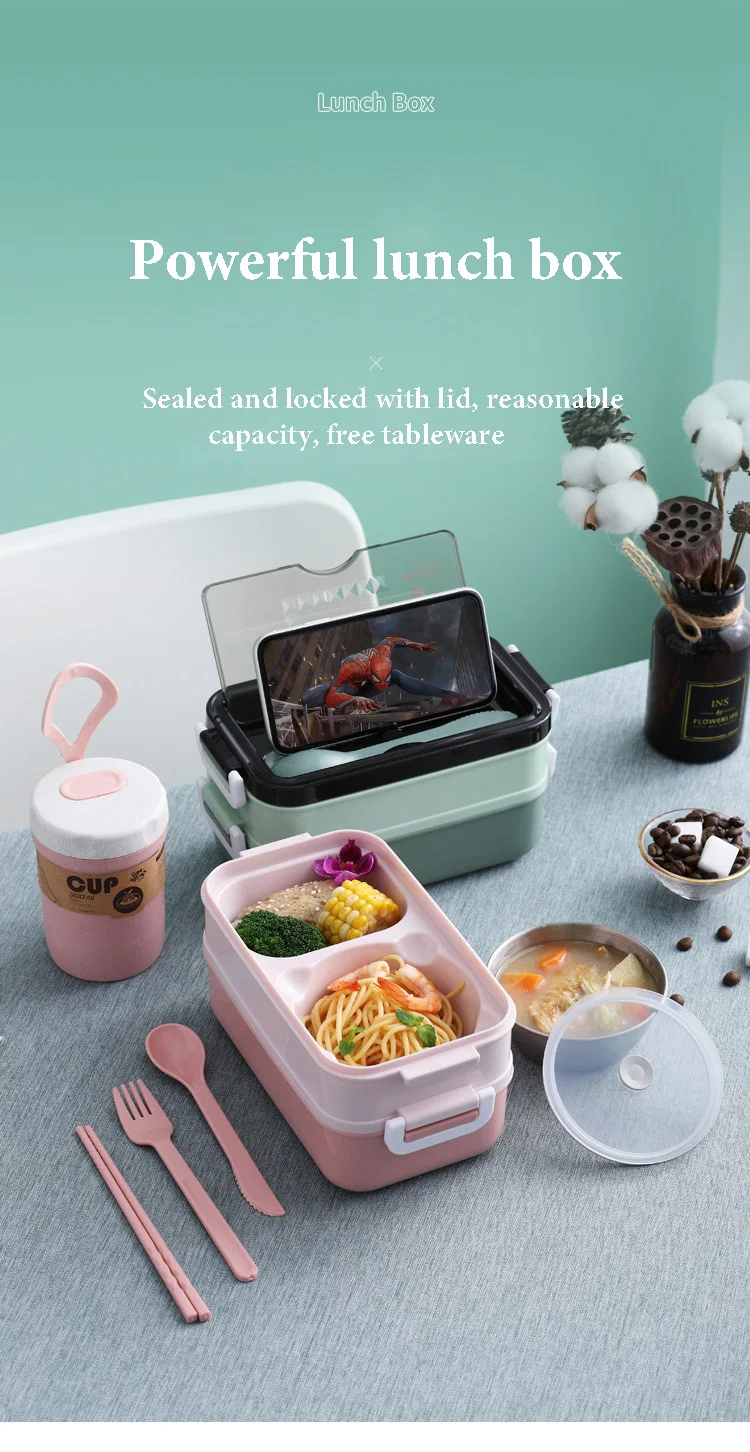 japanese snack box Double Stainless Steel lunch box for kids insulated –  pocoro