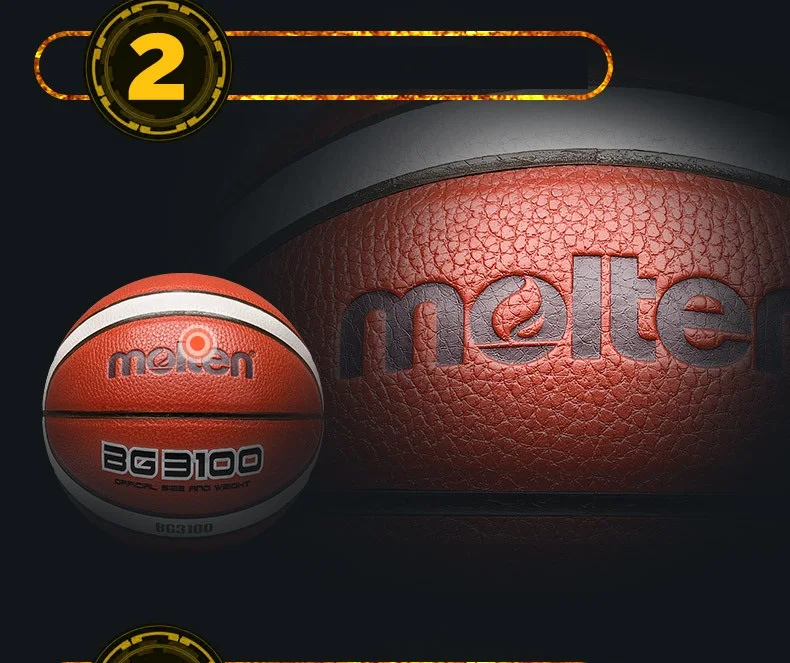 Molten BG3100 #7 PU Basketball Training Practise Play Ball Game with bag&Pin 