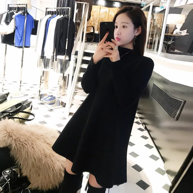 

Autumn WOMEN'S Dress 2019 Trend Sweater Women's Loose-Fit Lazy Wind Winter High Collar European Goods Loose-Fit Korean-style Stu