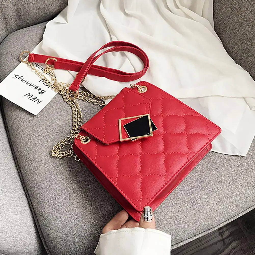 Women Fashion All Match Single Shoulder Chain Strap Satchel Bag