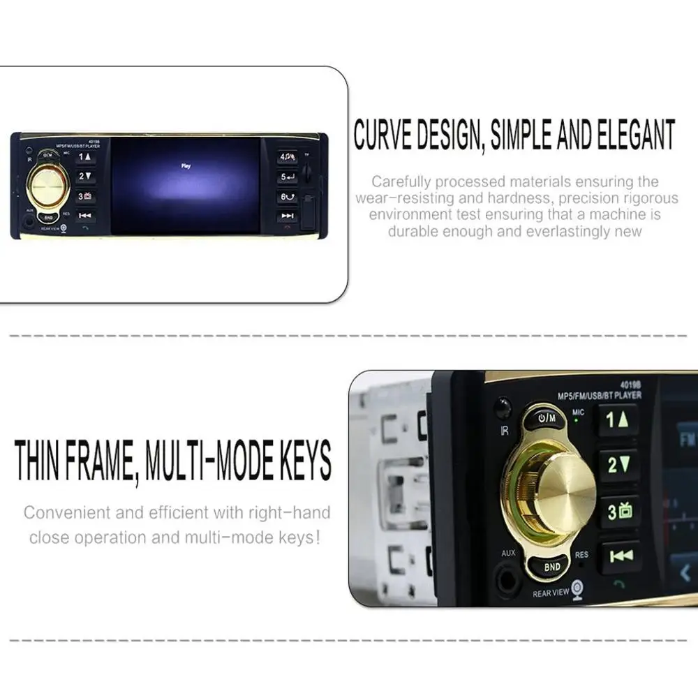 Автомагнитола 1Din MP5 HD мультимедийная Поддержка USB/AUX/FM зеркало заднего вида камера Handsfree рулевое колесо дистанционное управление радио