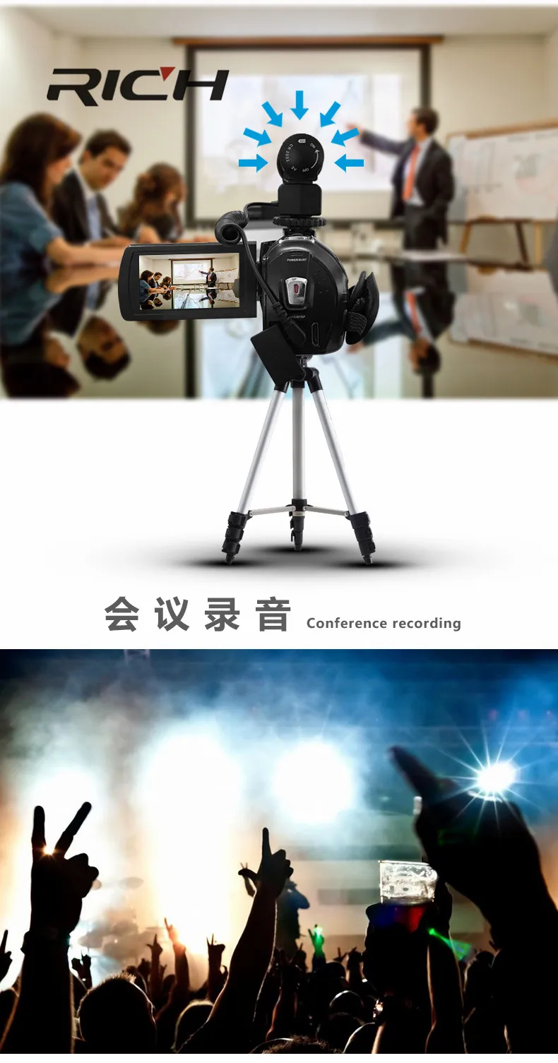 RICH F480 HD camera 800million CMOS 3.0inch with WIFI HD NTSC/PAL Output USB2.0 Infrared remote control, night vision