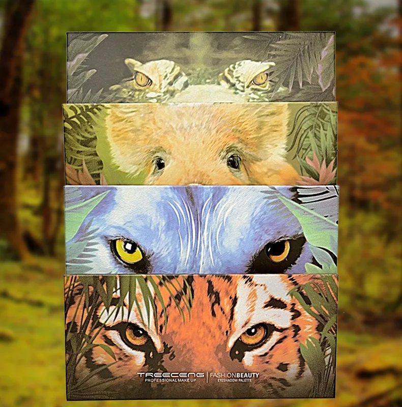 Новые тени для век для начинающих, Twelve-color Animal Eye Shadow Tiger Plate Piggy Plate Crocodile Plate Ice Wolf