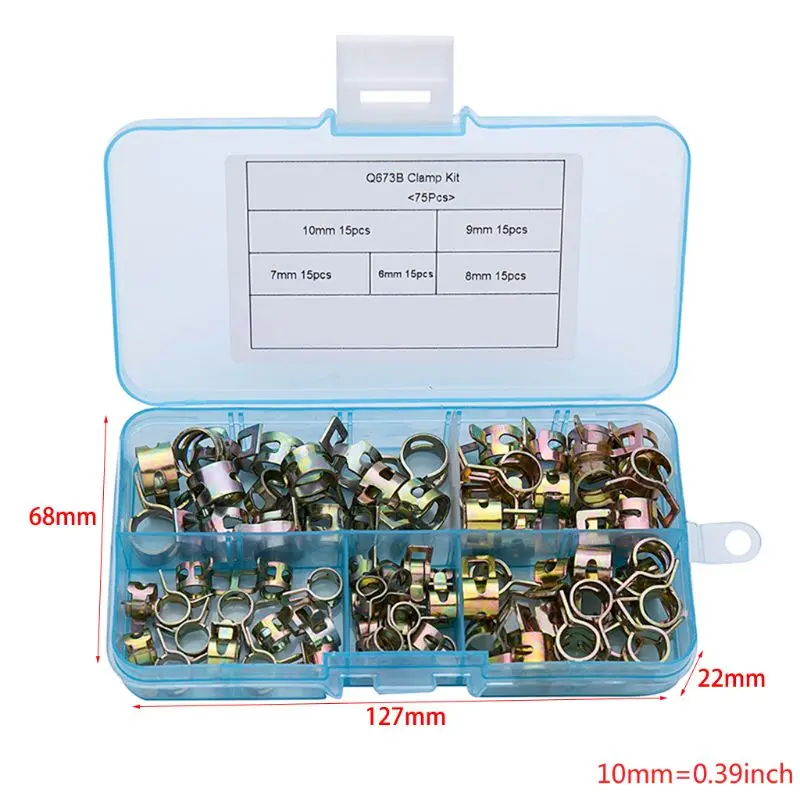 Spring Clips Silicone Vacuum Fuel Hose Line Water Pipe Air Tube Clamps Fastener