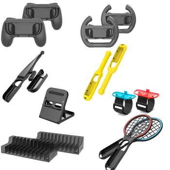 

14 In 1 Sportswear For Nintendo Switch Game Console Accessories Stand Joy-con Wheel Dance Band Tennis Fish Pole Game Card Case