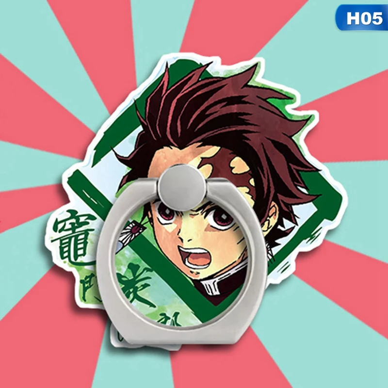 5 Аниме Demon Slayer Kimetsu No Yaiba милые девушки телефон крепление палец кольцо держатель Мобильный стенд аниме косплей - Цвет: 5