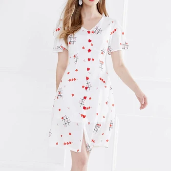 

HIGH QUALITY Newest 2020 Summer Fashion Designer Runway Dress Women's V-Neck short sleeve Gorgeous Floral Print Dress