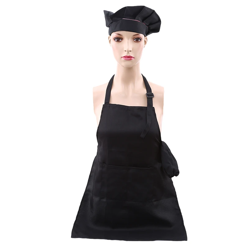 Black7-13 years old 1 Набор модный детский полиэфирный подвесной кухонный фартук для ресторана детский кулинарный фартук гаджет - Color: Black7-13 years old