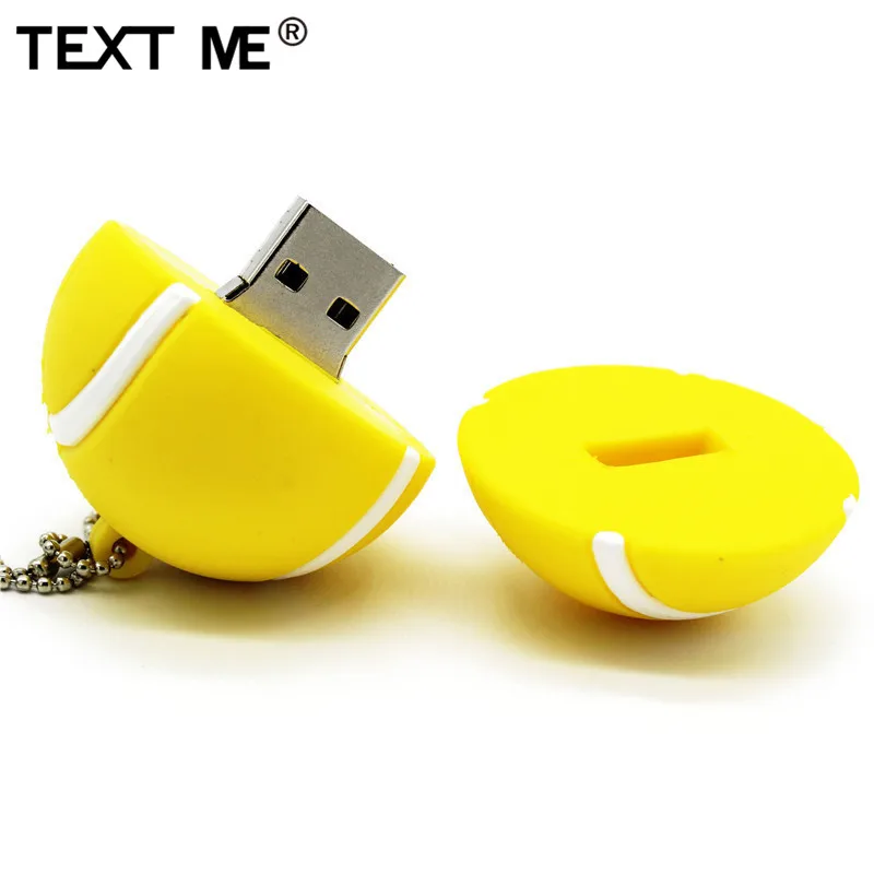 Напиши мне 64 Гб мультфильм теннис Баскетбол футбольная модель usb флэш-накопитель usb 2,0 4 ГБ 8 ГБ оперативной памяти, 16 Гб встроенной памяти, 32 ГБ флэш-накопитель