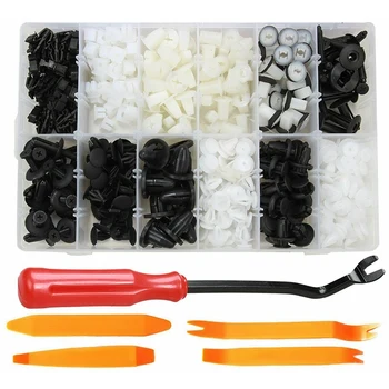 

370Pcs Clip & Tools Bumper Trim Panel Body Fastener Push Rivet Kit for Mitsubishi