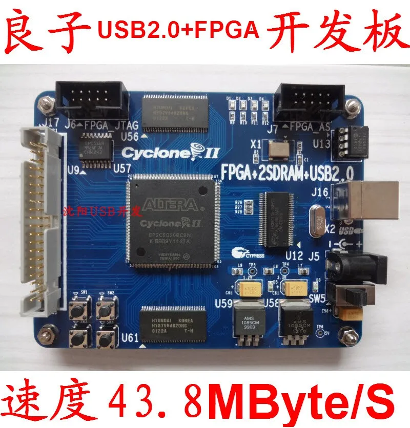 

USB2.0 development board FPGA+2SDRAM+USB2.0 data acquisition