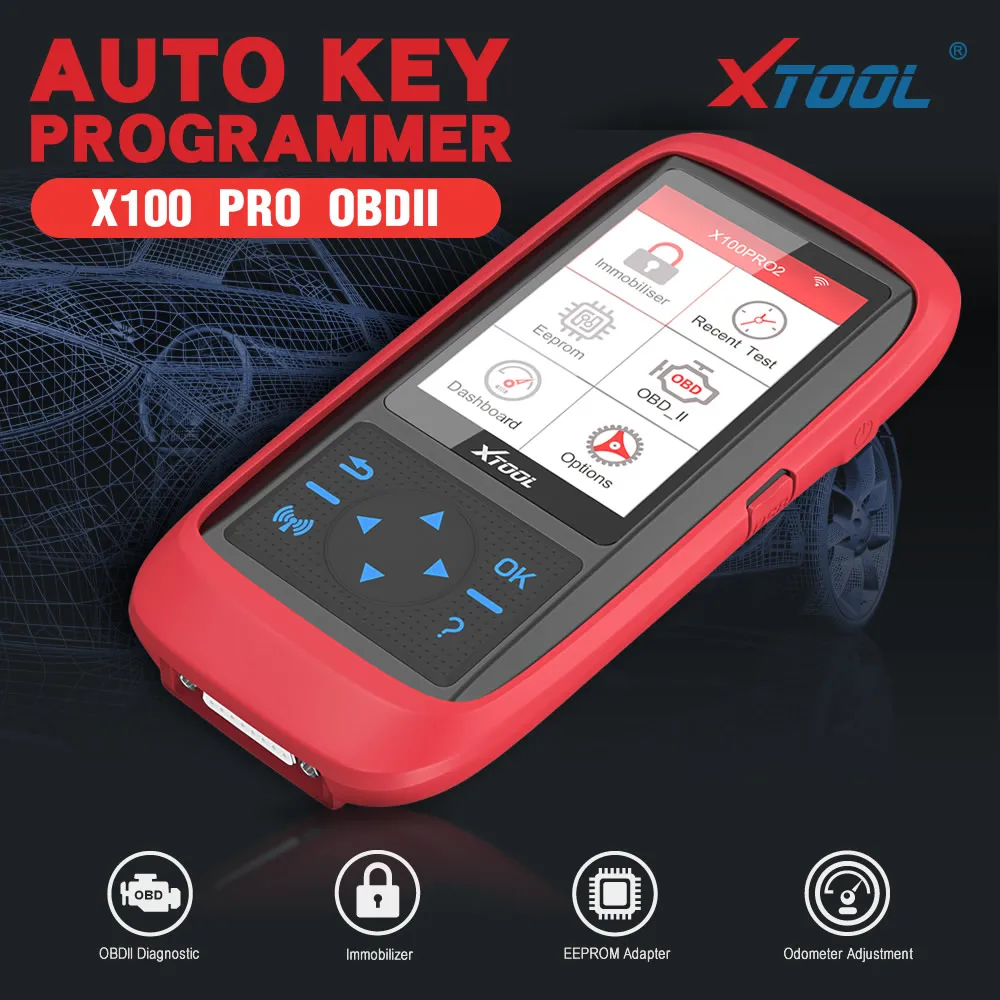 XTOOL X100 Pro OBD2 автоматический ключевой программист/Регулировка пробега с адаптером