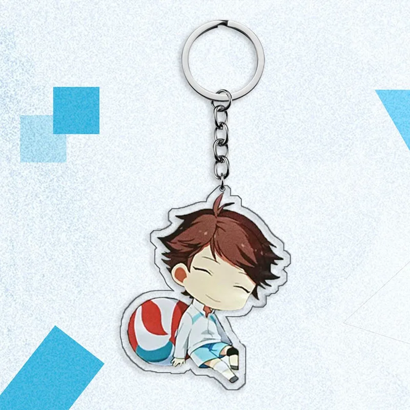 Kawaii фигурка манга брелок для ключей Haikyuu Hinata Syouyou косплей реквизит брелок для ключей акриловый брелок Рождество