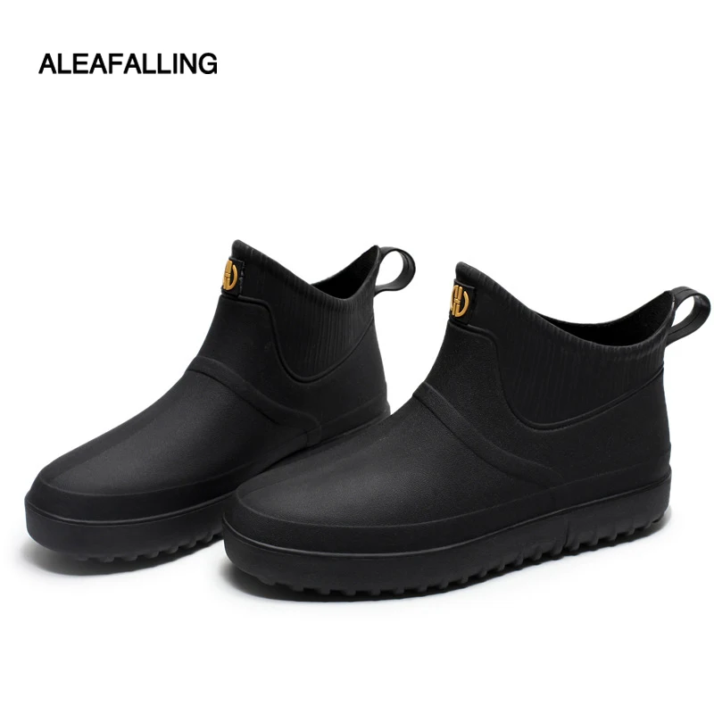 Adult Mens Antiskid Rubber Sole Waterproof Work Shoes Non-Slip Wear Resistant Rain Boots
