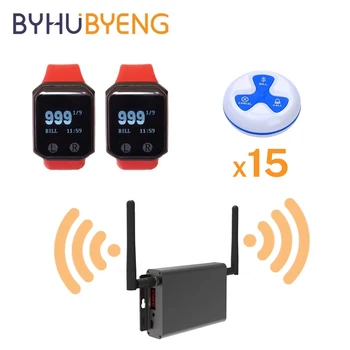 

BYHUBYENG Restaurant Bell Pager System For Hospital Wrist Call Button Bipeur Long Distance Nurse Calling Customer Service