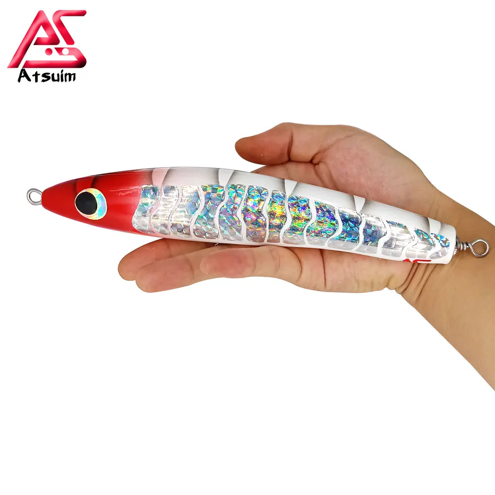 

AS Cast Pencil 65g120g Lure Fishing GT Tuna Swim Trolling Stickbait TopWater Wooden Artificial Floating Long Casting Wobblers
