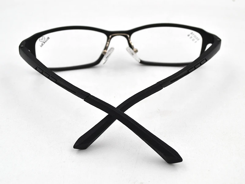 Men Finished Myopia Glasses Aluminum Magnesium Business Shortsighted Eyeglasses Frame Black Nearsighted Spectacles Spring Leg L3