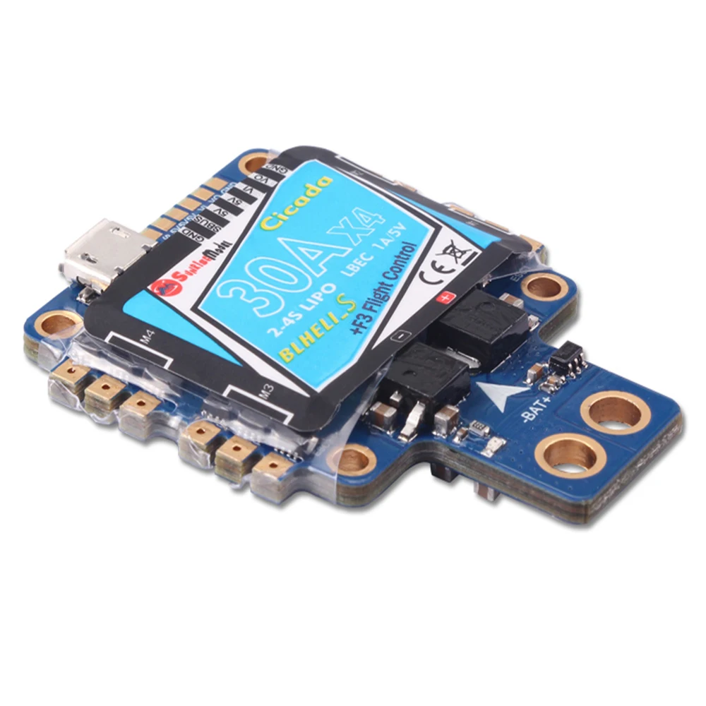 F4S 30A Blheli_S Dshot 4 в 1 ESC AIO F4 OSD Контроллер полета с датчиком BEC Strom