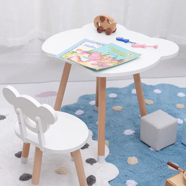 Solid Wood Children Table and Chairs Set Writing Games Learning Study