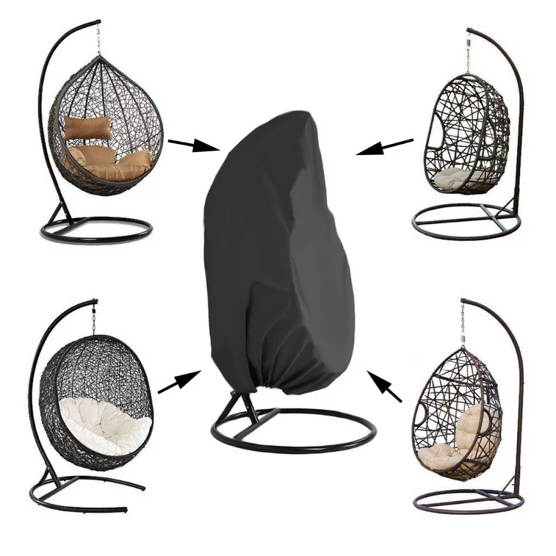 cheap Wicker Swing Seat Cover Rattan Swing Patio Garden Weave Hanging Egg Chair Seat Cover Anti UV Waterproof Chair Protective Case
