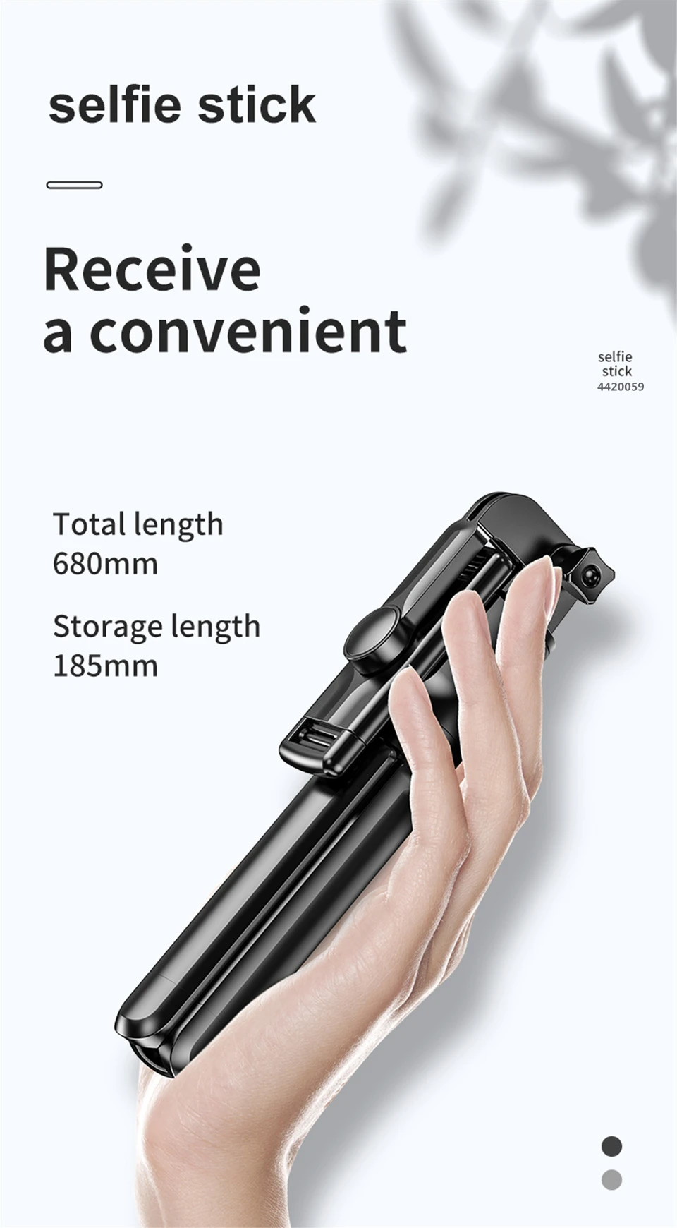 Roreta 2022 NEW 3 in 1 Wireless Foldable Mini Selfie Tripod Monopod With Bluetooth Shutter For iPhone 11 12 Xiaomi Smart Phone