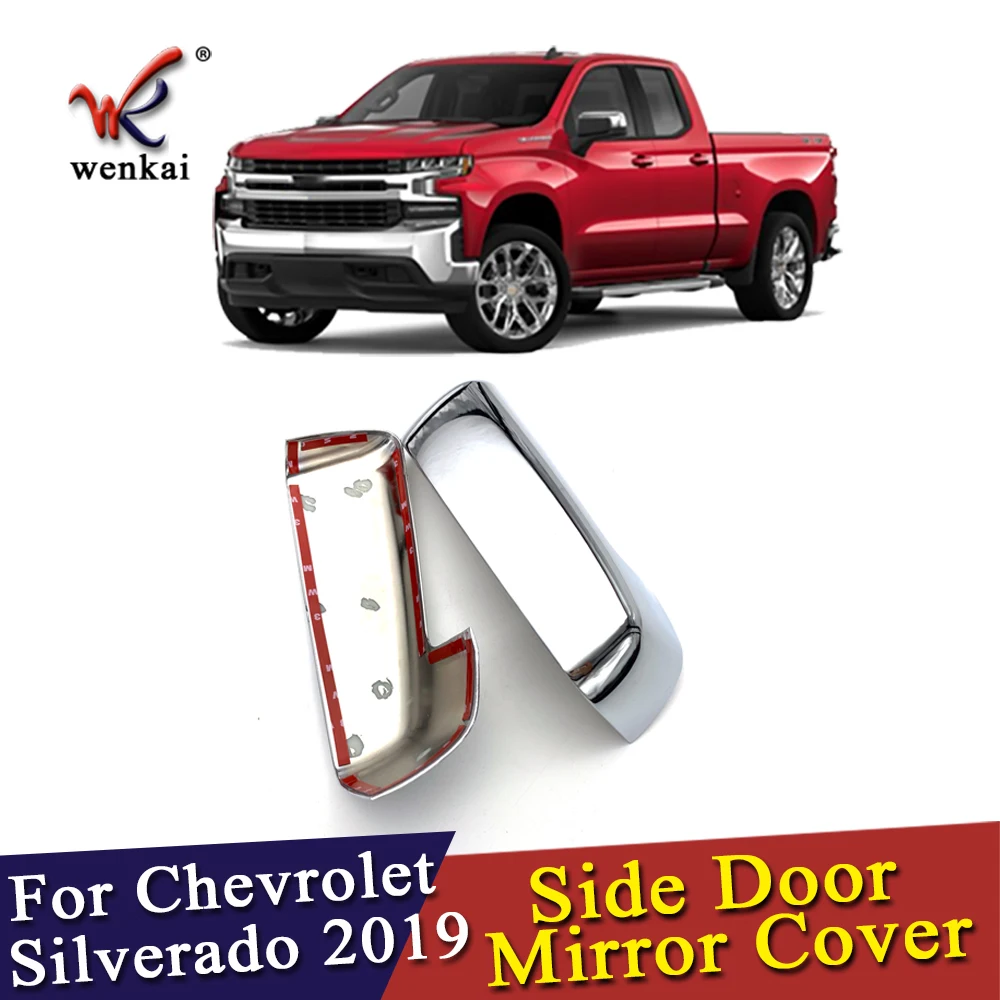 Для Chevrolet Silverado 1500 ABS Хромированная Боковая дверь заднего вида зеркальная накладка автомобильные аксессуары