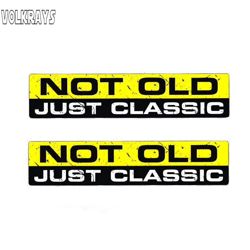 Volkrays 2 X Interesting Car Sticker Not Old Classic Character Accessories Reflective Waterproof Sunscreen PVC Decal 2cm*14cm | Автомобили