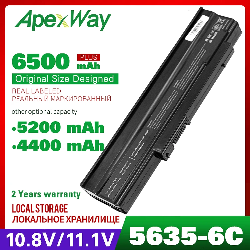 Аккумулятор Apexway для ноутбука Acer Extensa 5235 5635 5635G 5635Z 5635ZG E528 E728 AS09C31 AS09C71 AS09C75 |