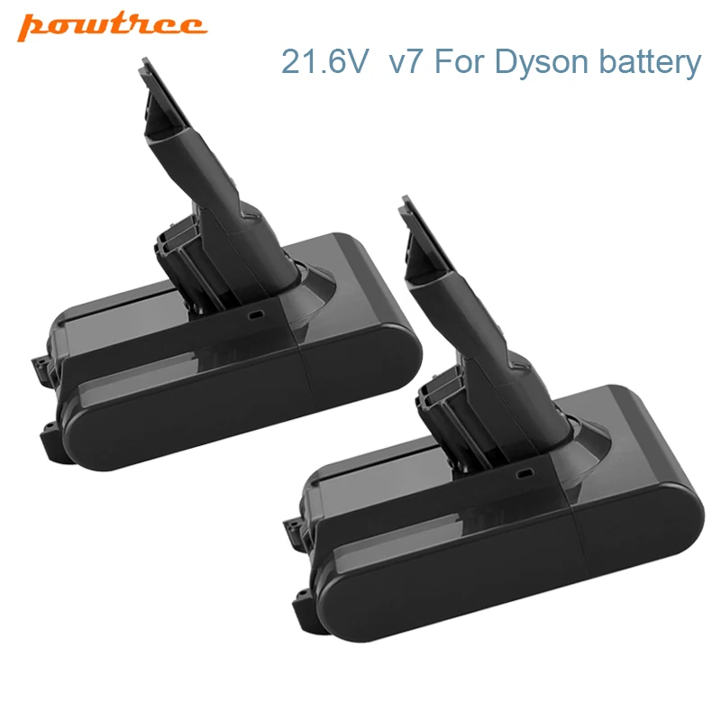 Powtree 4000mAh V7 для Dyson батарея V7 21,6 V Li-lon аккумуляторная батарея V7 пушистый/экстра/Mattre/V 7 пылесос для животных - Цвет: 2 Pack