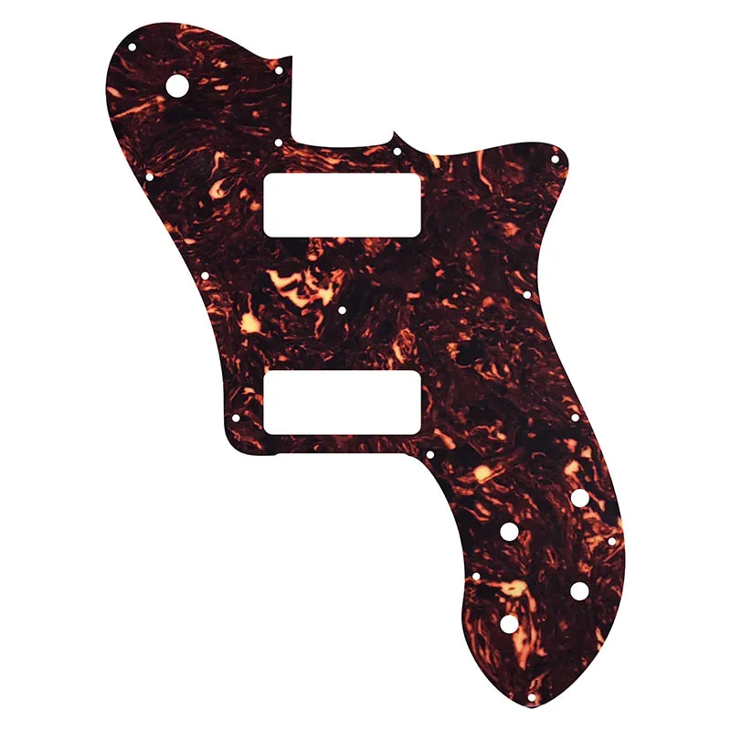 4Ply Brown tortoise Запчасти для гитары Pleroo-для США FD 72 Tele Deluxe Reissue Guitar Pickguard с заменой P90 Humbucker - Цвет: 4Ply Brown tortoise