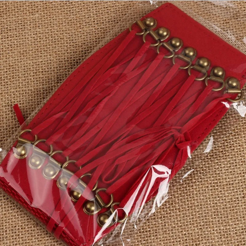 Винтажный стиль бархатный ремень женский широкий кисточкой Тренч заклепки