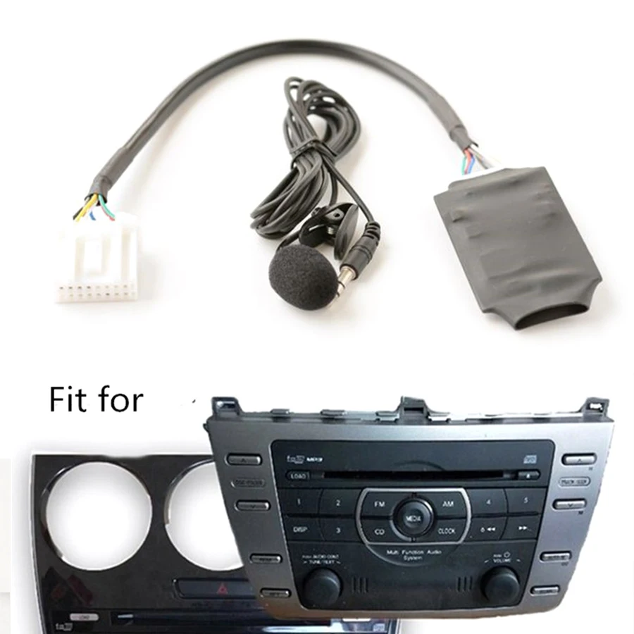 Bluetooth module radio stereo Aux cable adaptor For Mazda2 3 5 CX-7