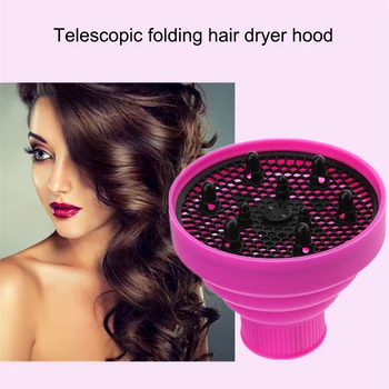 

Silicone Diffuser Folding Telescopic Blow Dryer Hood Hairdresser Tool Salon Curly Styling Hair Care tools