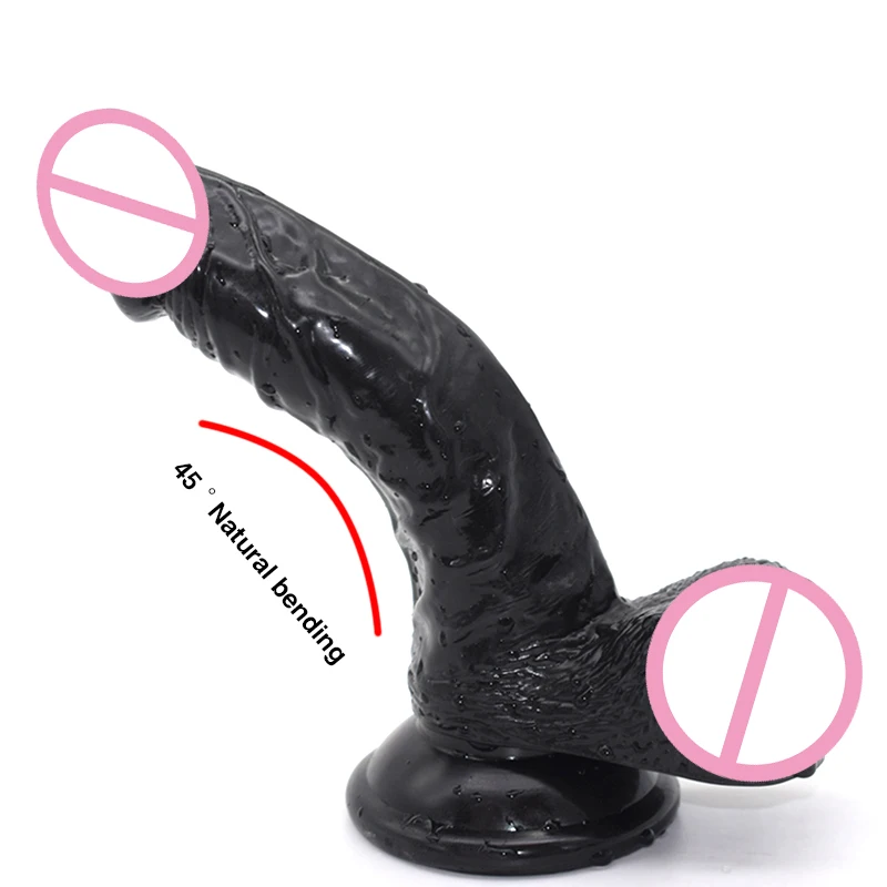 SMMQ Realistic Dildo Soft Natural Bending Penis Toy For Woman Sex Products G-spot Orgasm With Suction Cup