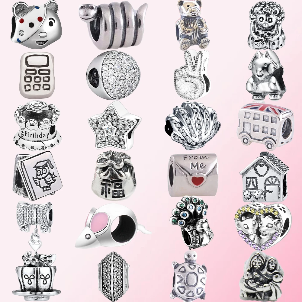 2019 100% 925 Sterling Silver Exquisite Animal Charm Beaded Ladies Fashion DIY Jewelry Free Shipping | Украшения и аксессуары